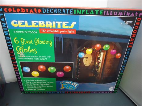 Celebrites Inflatable Party Lights 6 Giant Glowing Globes