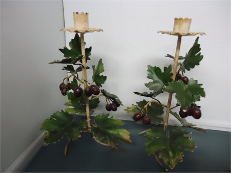 2 Metal Candle Holders