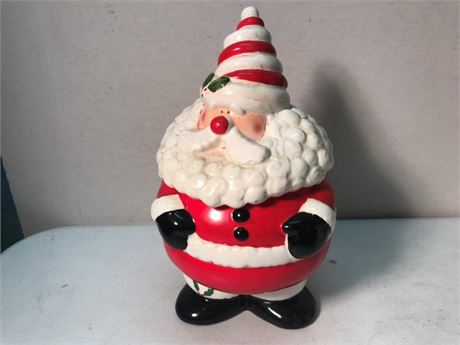 Vintage Rolly Polly Santa Claus Cookie Jar