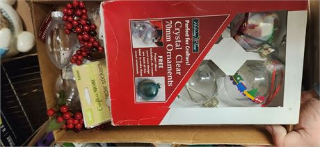 Holiday Time Crystal Clear 70mm Ornaments & Misc.