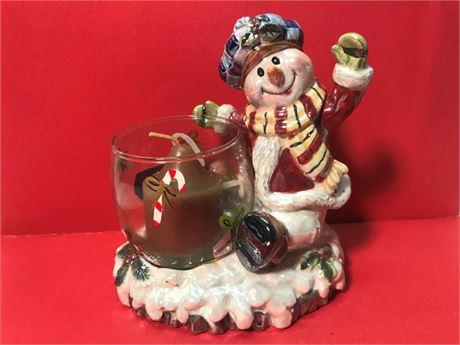 Snowman Candleholder (#3)