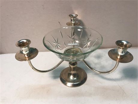 Candleholders with Center Bowl