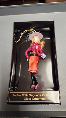 Ladies With Elegance Collection Glass Ornament