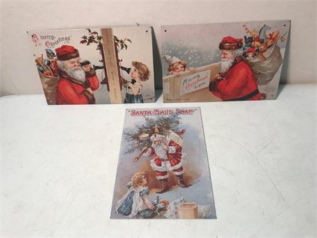 Metal Santa Signs