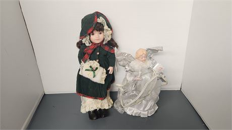 Porcelain Doll & Angel Decoration
