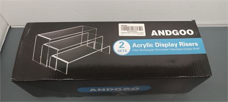 2 Sets of Acrylic Collectibles Display Risers. Total of 6 risers.