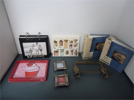 Various Picture Frames & Photo Albums & Cupcake Picture