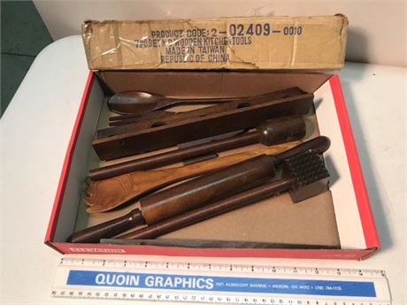 7Pc. Set Wooden Kitchen Tools
