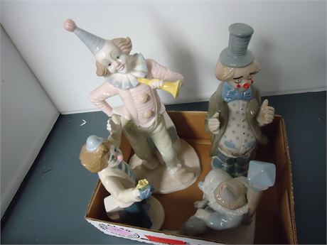 Lot Of Collectible Clown Statues