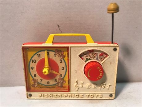 Vintage Fisher Price Hickory Dickory Dock Wind Up Clock