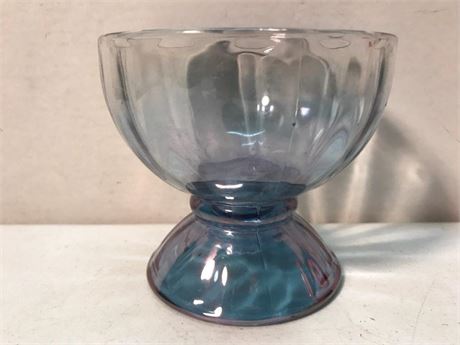 Libbey 4.5inch Blue Iridescent Sunday Dessert Dish