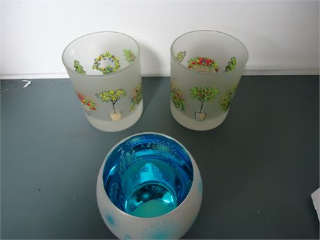 Candle Holder & Shot Glasses