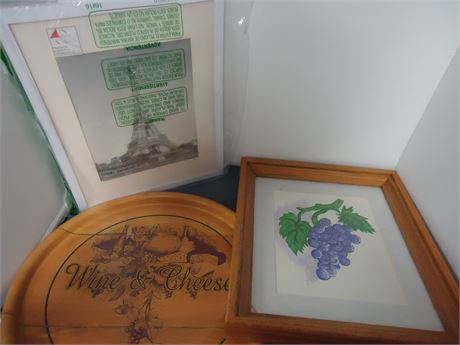 Wine Decorations & Eiffel Tower Picture