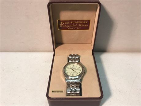 Jules Jurgensen Steel JJ Quartz 7637 Watch