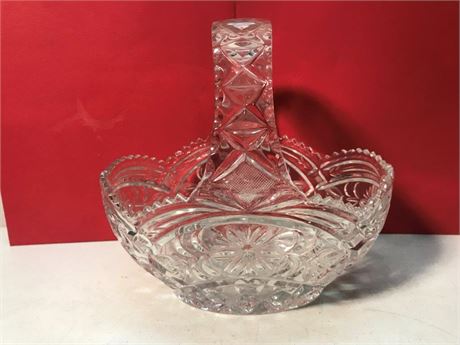 Imperlux 24% Hand Cut Lead Crystal Basket