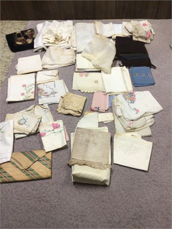 Vintage Linen - Hand Embroidered Items