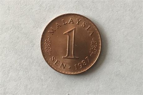 1987 Malaysia 1 Sen