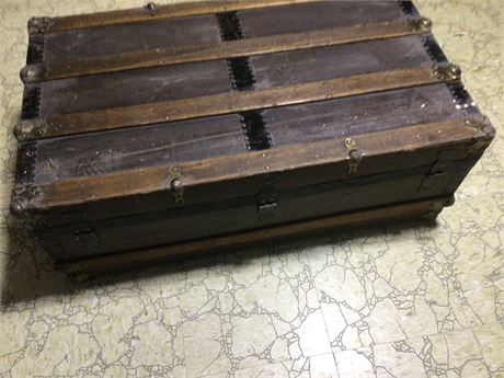 Large Vintage Wooden Trunk