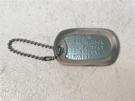 Remember Pearl Harbor USS Arizona Memorial Dog Tag