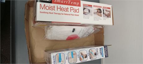 Shimmy Scrub & Smart Temp Moist Heat Pad & Shower Cap