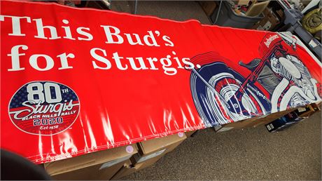 Sturgis Budweiser Bike Rally 2020 Banner. About 10 Feet Long