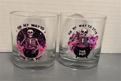 2 Custom Made Drink Glasses