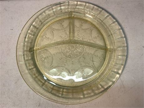 Anchor Hocking 1930's Caemo/Ballerina Pattern Divided Plate