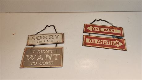 2 Small Decorative Signs
