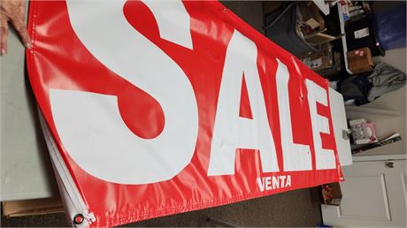 3 X 8 Sale Banner. Approximately 8 Feet Long