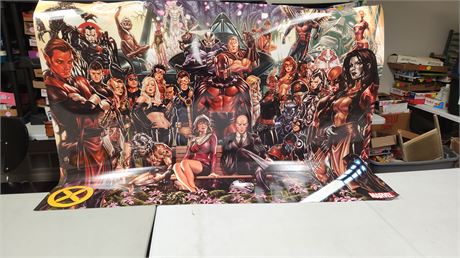 Marvel Characters Vinyl Banner. 5 Feet 2 Inches Long
