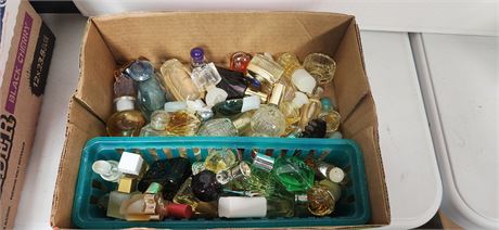 Lot of trial size perfume bottles