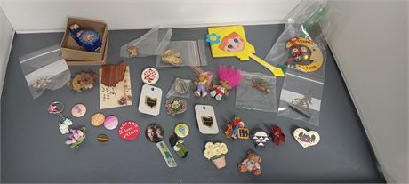 Rugrats Watch & Trolls & Variety Of Pins & Misc. Collectibles