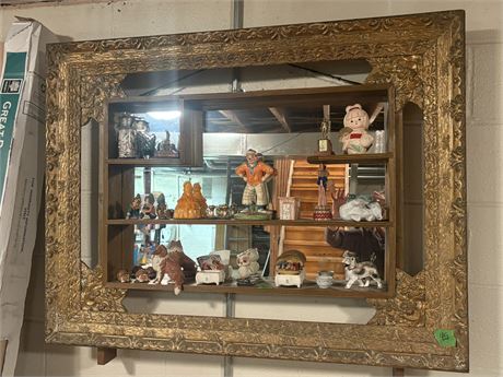 Vintage Mirror Shelf (Contents on shelves not included)