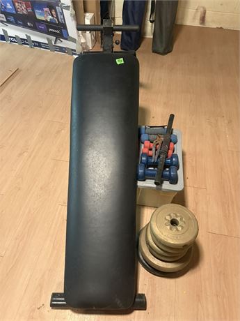 Weight Bench and Weights