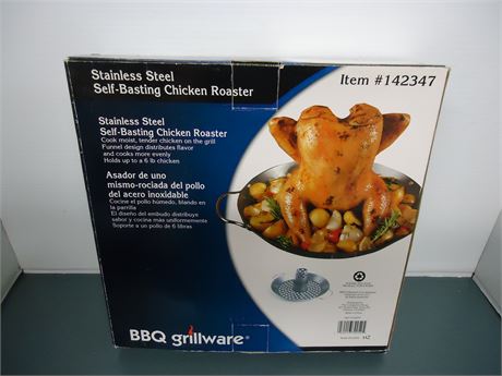 Stainless Steel Self-Basting Chicken Roaster