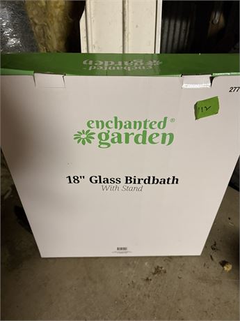 Glass Birdbath (In Box)