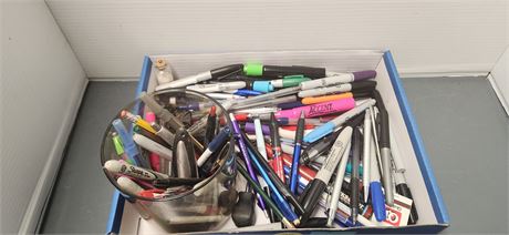 Lot Of Misc. Pens & Sharpies