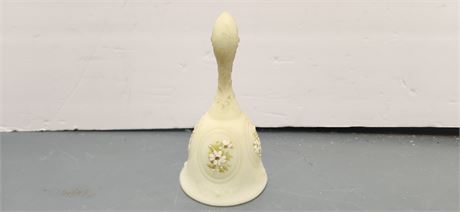 Vintage Signed Fenton Custard Uranium Glass Dinner Bell
