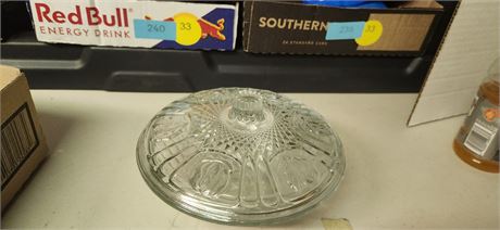 Glass Etched Casserole Bowl With Lid