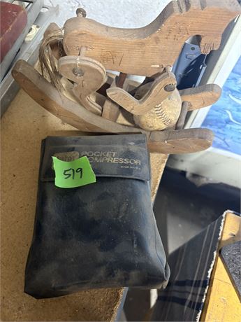 Misc Lot, Pocket Compression, Wood Horse