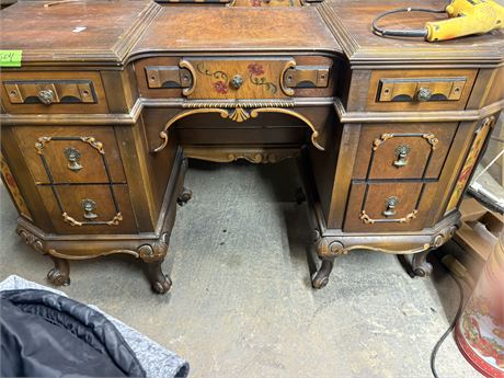 Wood Vanity with Mirror