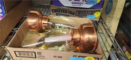 2 Metal Lantern Candle Holders