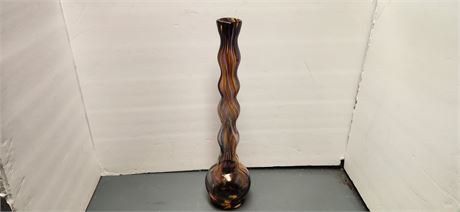 Glass Twist Art Deco Vase