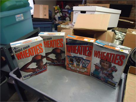 4 Wheaties Boxes. 2 Michael Jordan & 2 NFL Boxes