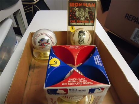 3 Collectible Baseballs