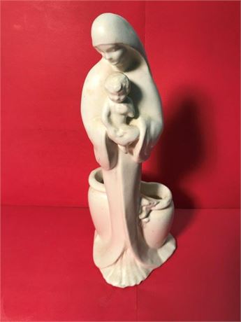 Vintage Haegar Art Pottery Madonna with Child Planter