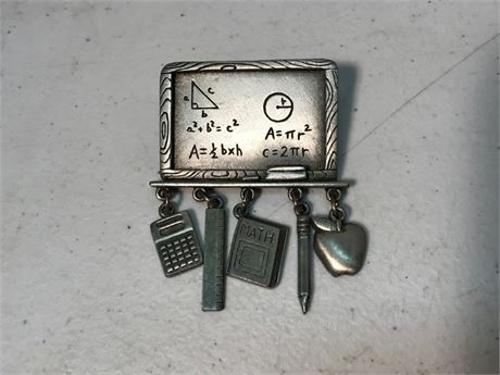 JJ Teacher School Charms Brooch