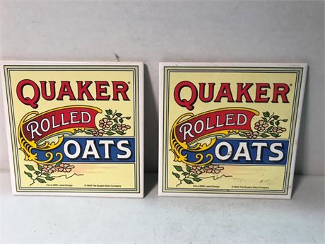 2 Quaker Rolled Oats Trivets