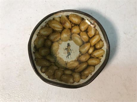 Vintage Planters Mr Peanut Tin Snack Bowl