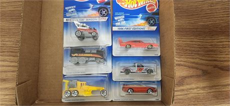 Six vintage hot wheels